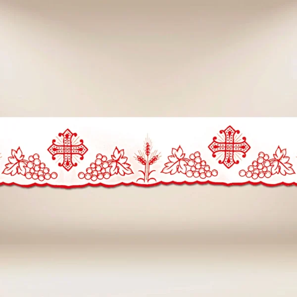 Embroidered lace "Calvario" Red