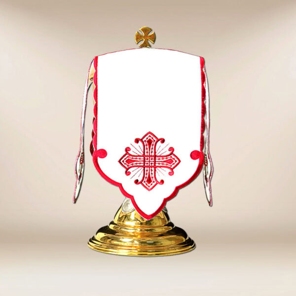 "Calvario" Ciborium Veil Red