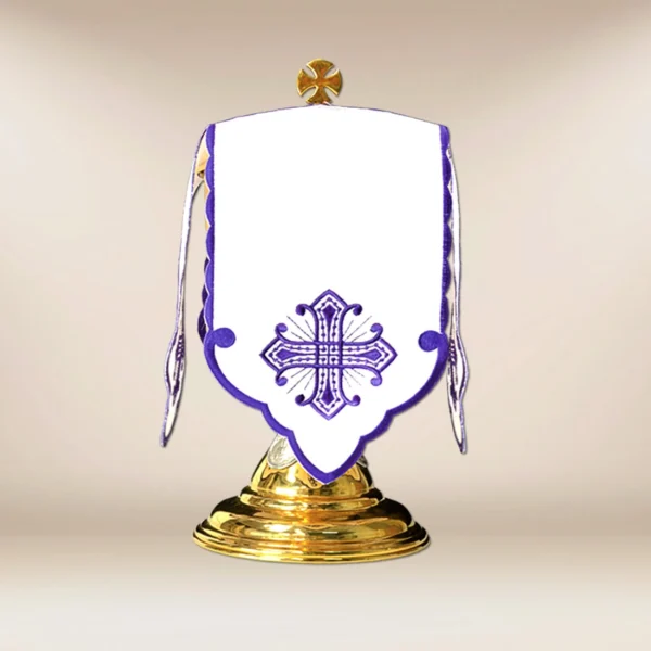 Purple "Calvario" box Ciborium Veil