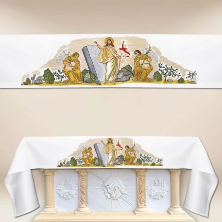 Tablecloth with front embroidery