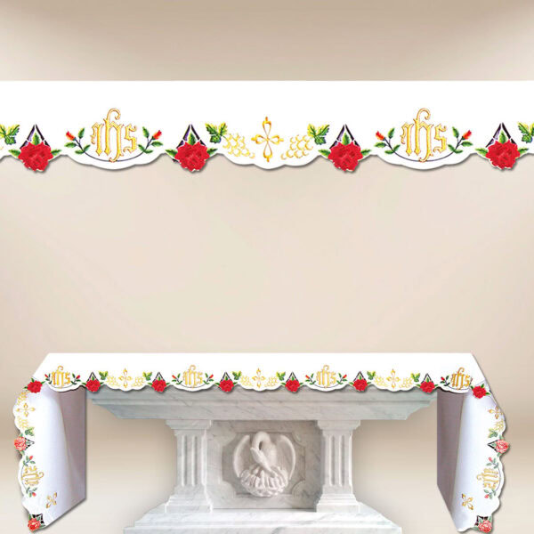 Embroidered tablecloth "Roses" - any size