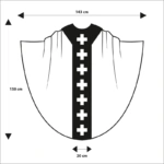 Embroidered Chasuble "Massimo Bianco - Gold"