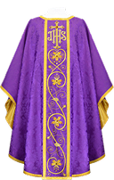 embroidered chasuble for liturgical celebrations – classic form