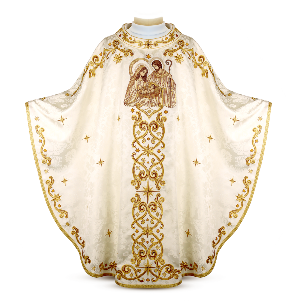 Christmas chasuble – embroidered Sacro Natale model