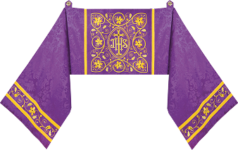 embroidered shoulder veil – liturgical vestment for adoration