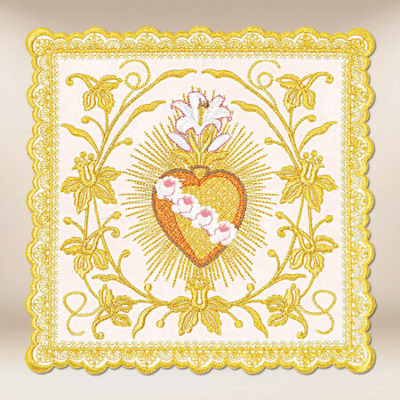 Richly embroidered with gold thread