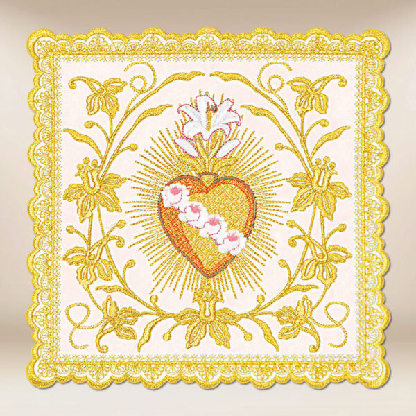 Richly embroidered with gold thread