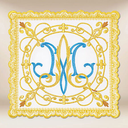 Richly embroidered with gold thread