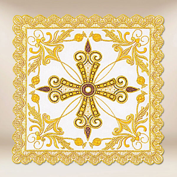 Richly embroidered with gold thread