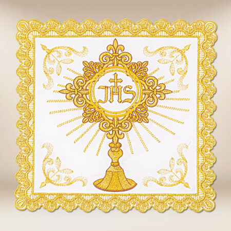 Richly embroidered with gold thread