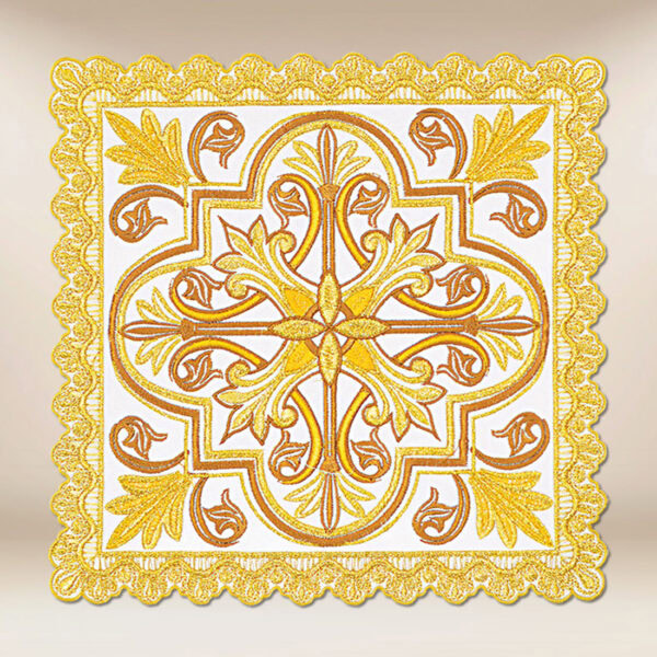 Richly embroidered with gold thread