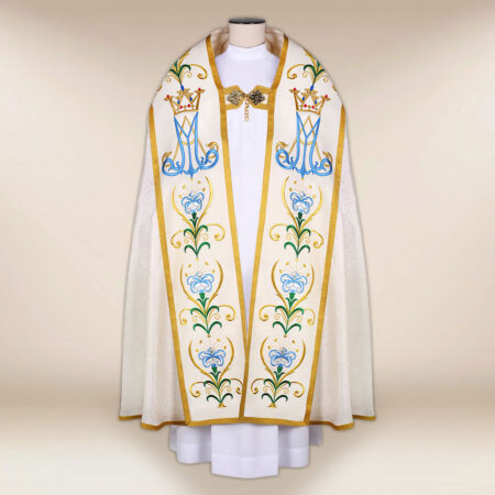 Kapa haftowana “Matka Boża Różańcowa”