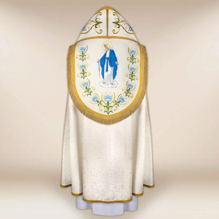 Kapa haftowana “Matka Boża Różańcowa”