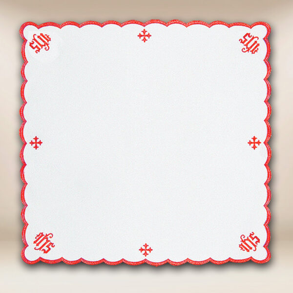 Embroidered Napkin "Cathedral" Red 95x95