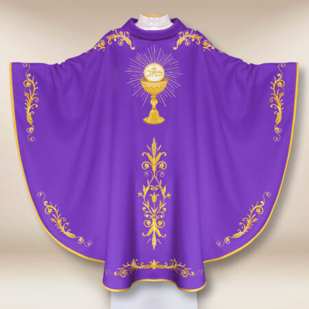 Ornat haftowany fioletowy