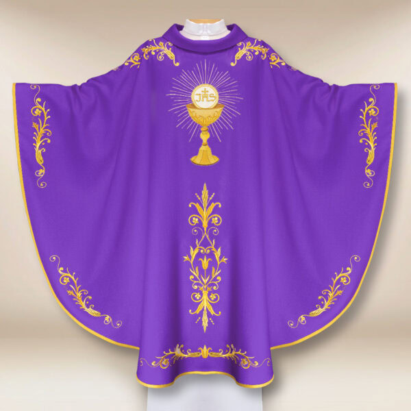 Ornat haftowany fioletowy