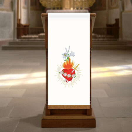Embroidered Lectern Cover “Heart of Mary” Sale