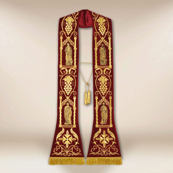 Stuła haftowana “4 Ewangelistów” plusz