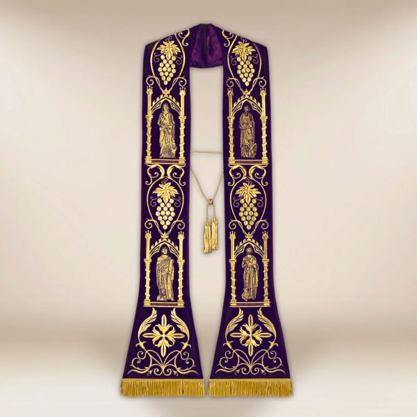 Stuła haftowana „4 Ewangelistów” plusz