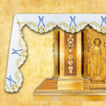 Mary's altar cloth embroidered on three sides, 512x115cm