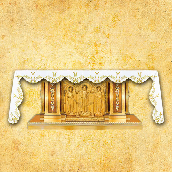 Marian Altar Cloth with Embroidery on Three Sides 280x115cm