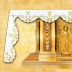 Marian Altar Cloth with Embroidery on Three Sides 333x115cm