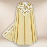Liturgical cope embroidered with IHS