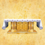 Obrus haftowany „Na Post” – haftowany z trzech stron 500x115cm