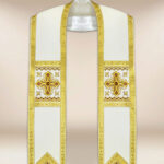 Stuła haftowana rzymska “Brillante-Bianco”