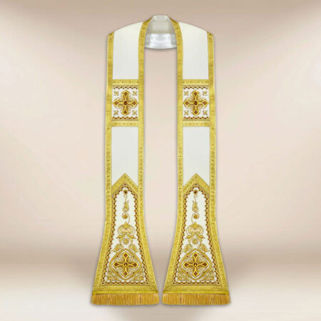 Stuła haftowana rzymska “Brillante-Bianco”