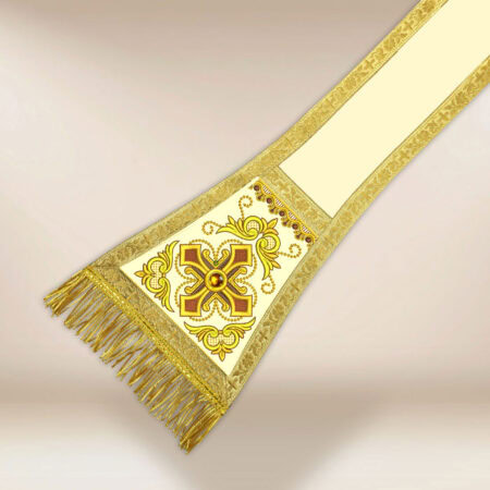 Embroidered maniple "Brillante-Bianco"