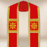 Stuła haftowana rzymska “Brillante-Rosso”