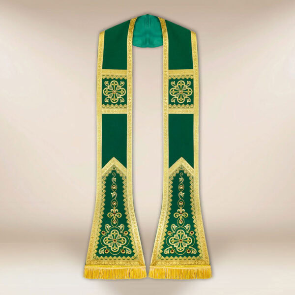 Stuła haftowana rzymska “Brillante-Verde”