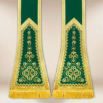 Stuła haftowana rzymska “Brillante-Verde”