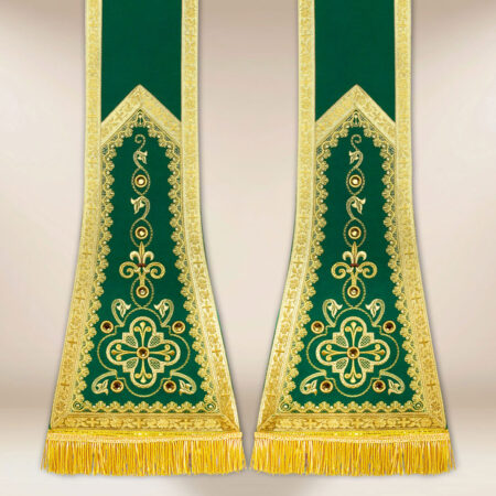 Stuła haftowana rzymska “Brillante-Verde”