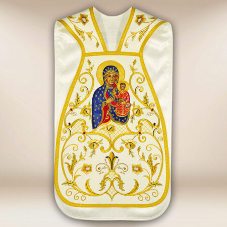 Embroidered Roman chasuble "Our Lady of Częstochowa"