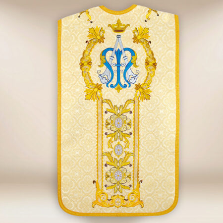 Embroidered Roman chasuble "Our Lady of Fatima"