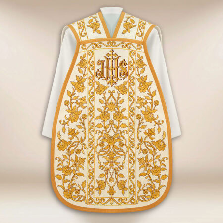 Embroidered Roman Chasuble "With Roses"