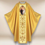 Ornat haftowany z wizerunkiem fotograficznym „Jezus Miłosierny i Św. Faustyna”