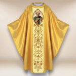 Ornat haftowany z wizerunkiem fotograficznym „Św. Józef Robotnik”