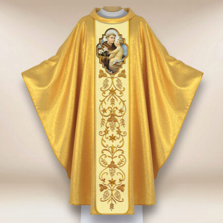 Ornat haftowany z wizerunkiem fotograficznym „Św. Antoni”