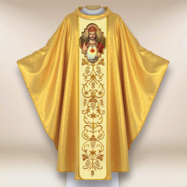Ornat haftowany z wizerunkiem fotograficznym „Chrystus Król”