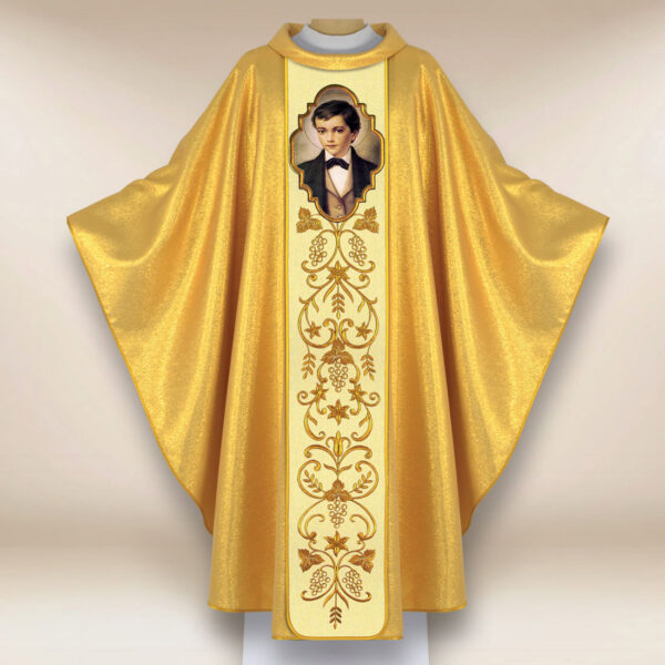 Ornat haftowany z wizerunkiem fotograficznym „Św. Dominik Savio”