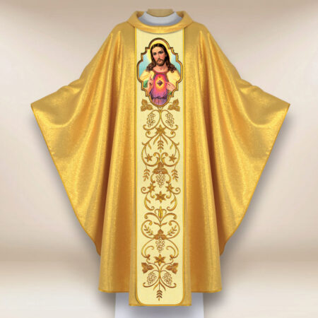 Ornat haftowany z wizerunkiem fotograficznym „Serce Jezusa”