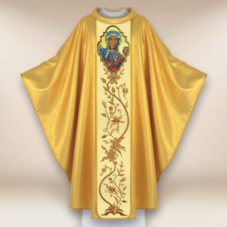 Ornat haftowany z wizerunkiem fotograficznym „Matka Boża Częstochowska”