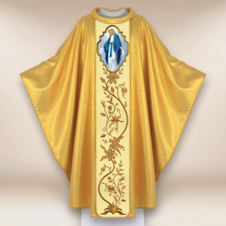 Ornat haftowany z wizerunkiem fotograficznym „Matka Boża Niepokalana”