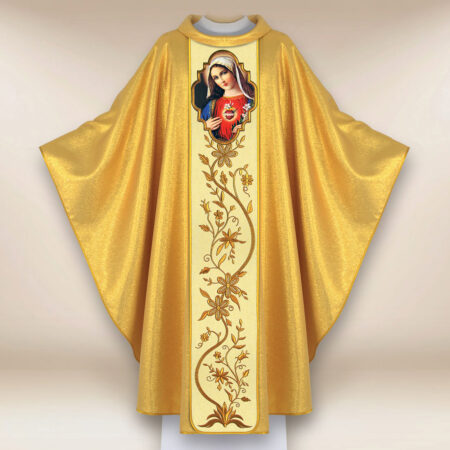 Ornat haftowany z wizerunkiem fotograficznym „Serce Maryi”