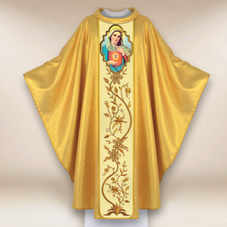 Ornat haftowany z wizerunkiem fotograficznym „Serce Maryi”