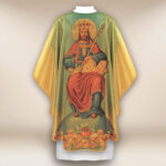 Gold chasuble with the image of Christ the King