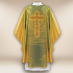 Gold chasuble with the image of the Risen Christ